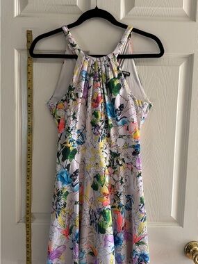 Express Girls' Floral Halter Dress - White with Multicolor Floral Print